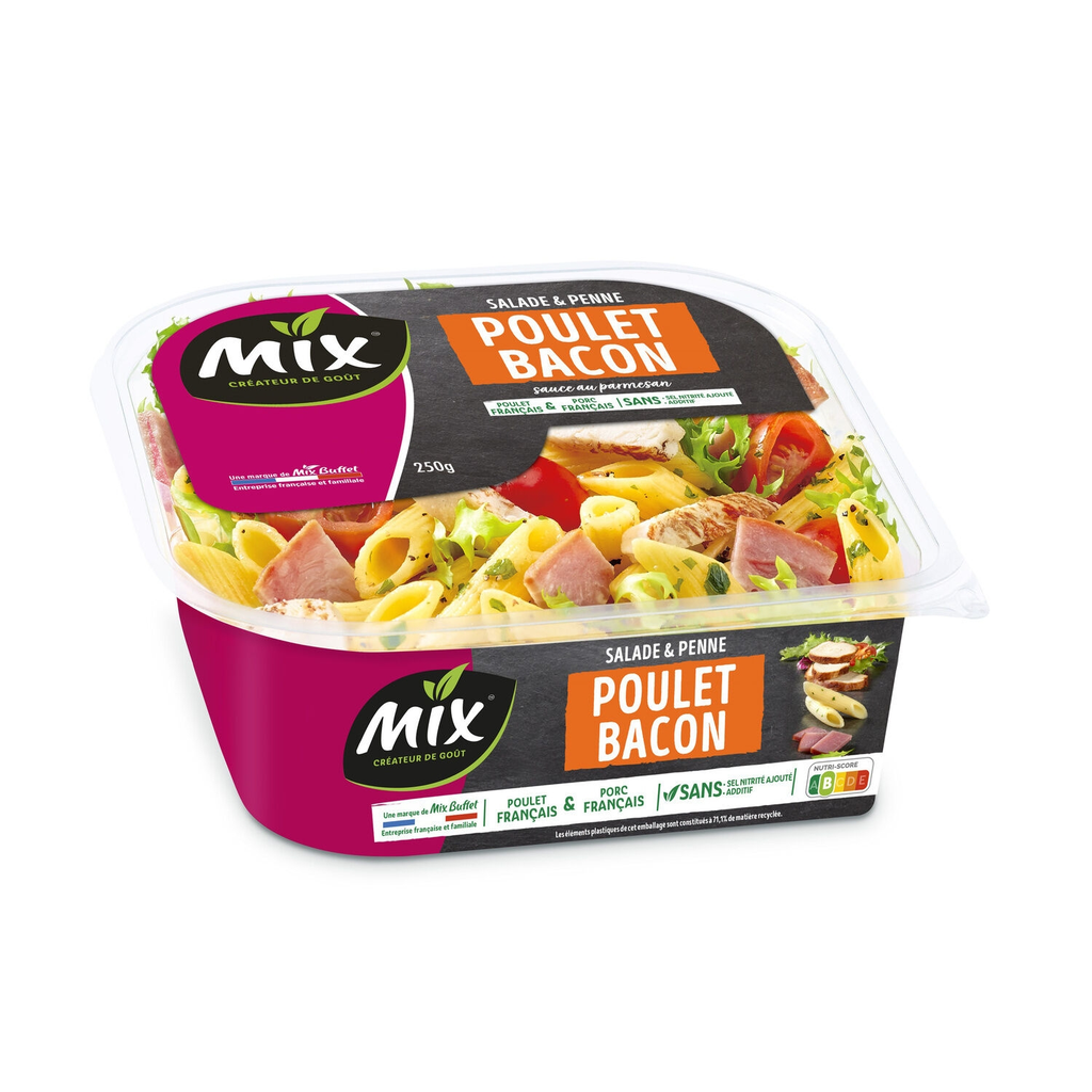 MIX Salada & penne frango bacon molho parmesão 250 g