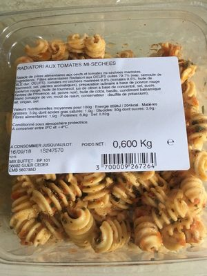 SALAD'BAR Radiatori Tomates Semisecos 600 g