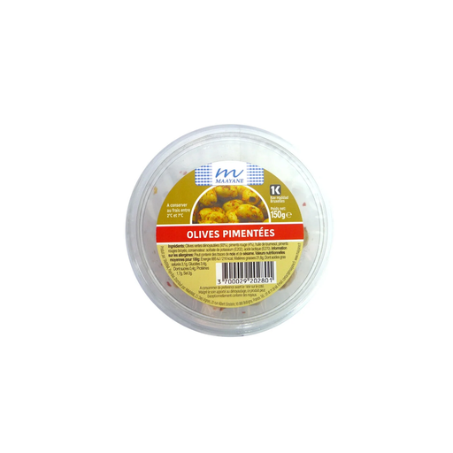 [3700029202801] MAAYANE Azeitonas verdes picantes kosher 150 g