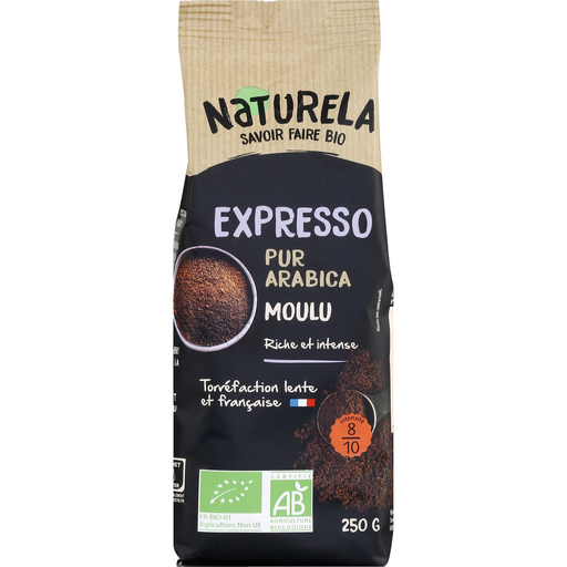 [3700110001955] NATURELA Café moído expresso puro arábica bio intensidade 8 250 g