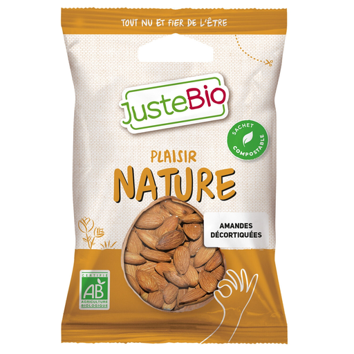 [3700146205471] JUSTE BIO Amandes décortiquées Bio 100 g