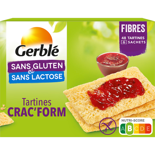 [3700211233149] GERBLE Crac'form tostas estaladiças sem glúten sem lactose 250 g