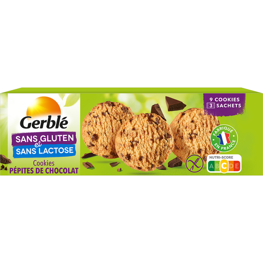 [3700211234221] GERBLE Cookies pepitas de chocolate sem glúten 150 g
