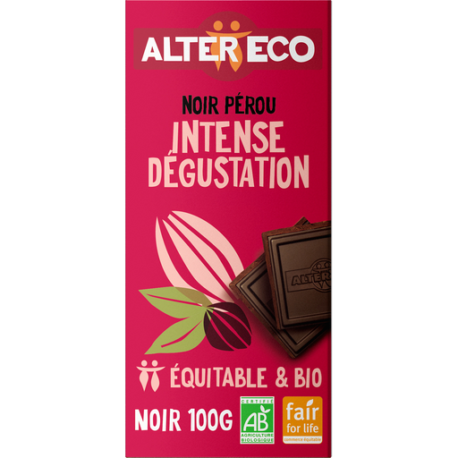 [3700214610015] ALTER ECO Tablette de chocolat noir intense dégustation bio et équitable 100 g
