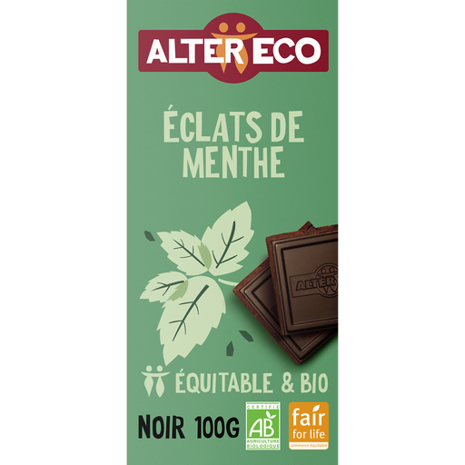 [3700214611555] ALTER ECO Chocolat Noir Éclats de Menthe Bio 100 g