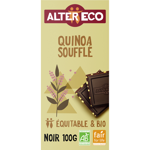 [3700214612125] ALTER ECO Dark Chocolate with Puffed Quinoa and Rice 100 g
