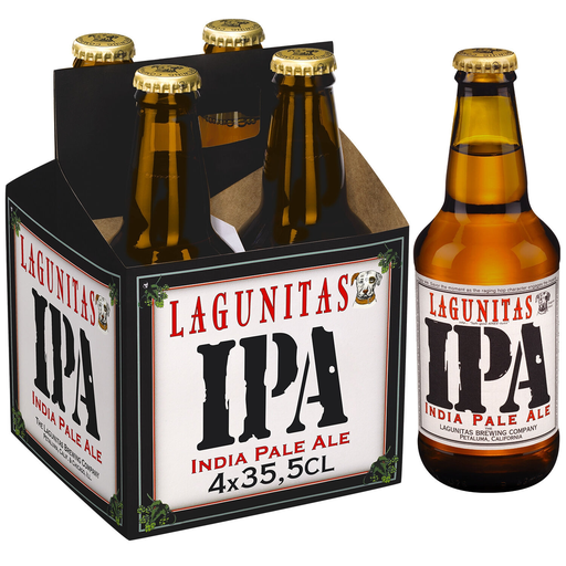 [0723830001466] LAGUNITAS Bière blonde Californienne IPA 4 bouteilles de 35,5 cl
