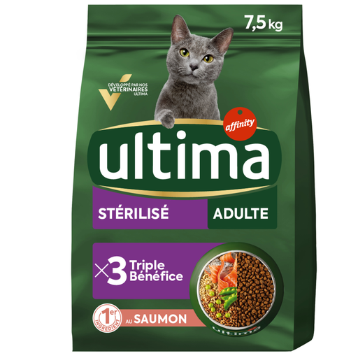 [3700260205883] ULTIMA Sterilised Adult Cat Kibble Salmon 7.5 kg