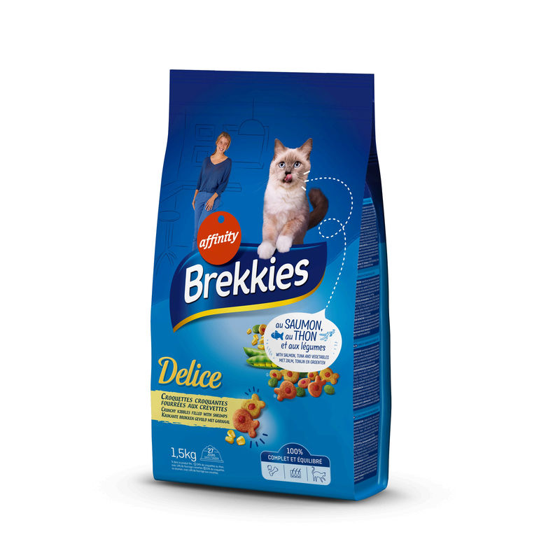 Brekkies Croquettes Chats Saumon Thon Légumes : Le Paquet De 1,5 Kg