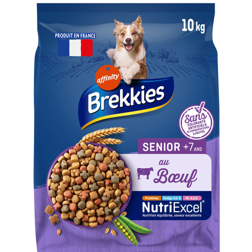 [3700260210511] BREKKIES Croquettes pour chien senior +7ans 10 kg