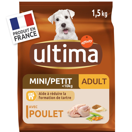 [3700260214595] ULTIMA Croquettes pour chien poulet riz spécial mini 1,5 kg