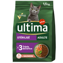 ULTIMA Croquetes para gato esterilizado adulto salmão 1,5 kg
