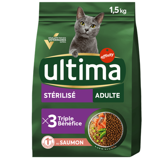 [3700260216148] ULTIMA Sterilised Adult Cat Salmon Dry Food 1.5 kg