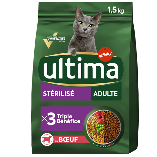 [3700260245117] ULTIMA Dry Cat Food Adult Sterilized Beef 1.5 kg