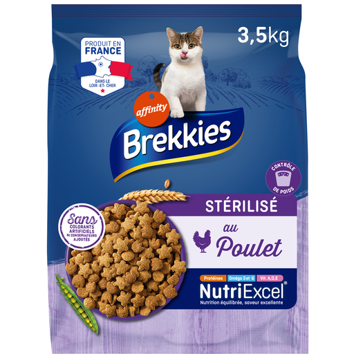 [3700260417699] BREKKIES Chicken Dry Food for Sterilized Cats 3.5 kg