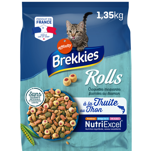 [3700260417743] BREKKIES Cat Kibble Fish Delight 1.35 kg