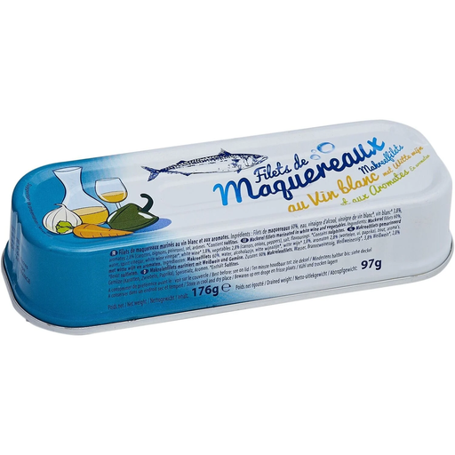 [3700260700012] DELPIERRE Mackerel Fillets in White Wine and Herbs 97 g