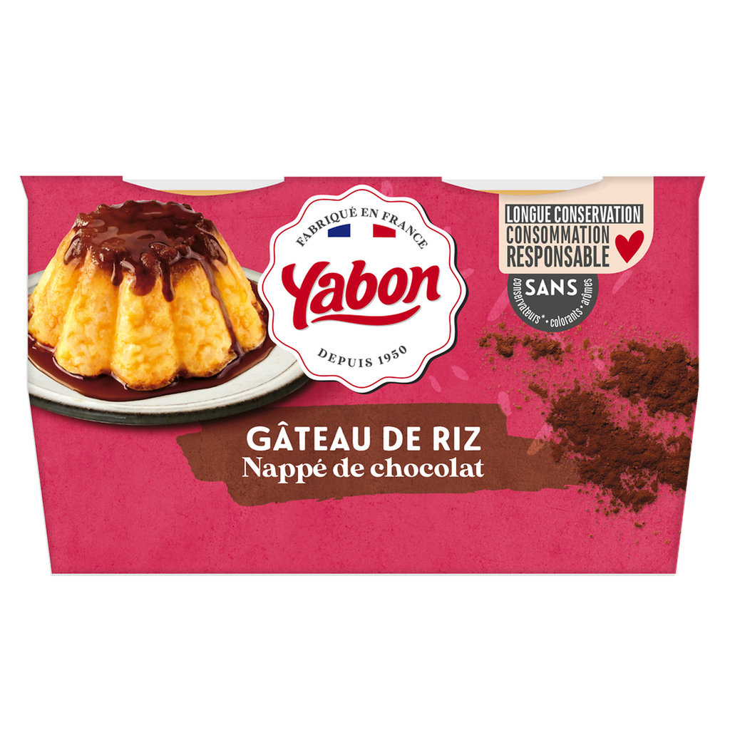 YABON Rice Pudding with Chocolate 4 x 125 g