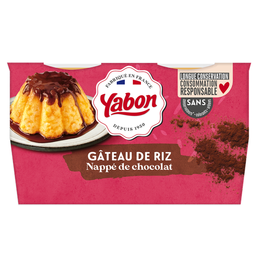 [3700278402021] YABON Rice Pudding with Chocolate 4 x 125 g