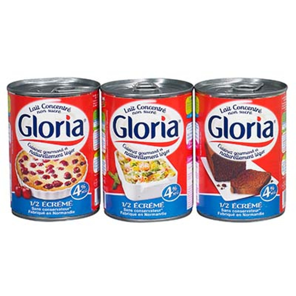 GLORIA Leche Evaporada Sin Azúcar 410g