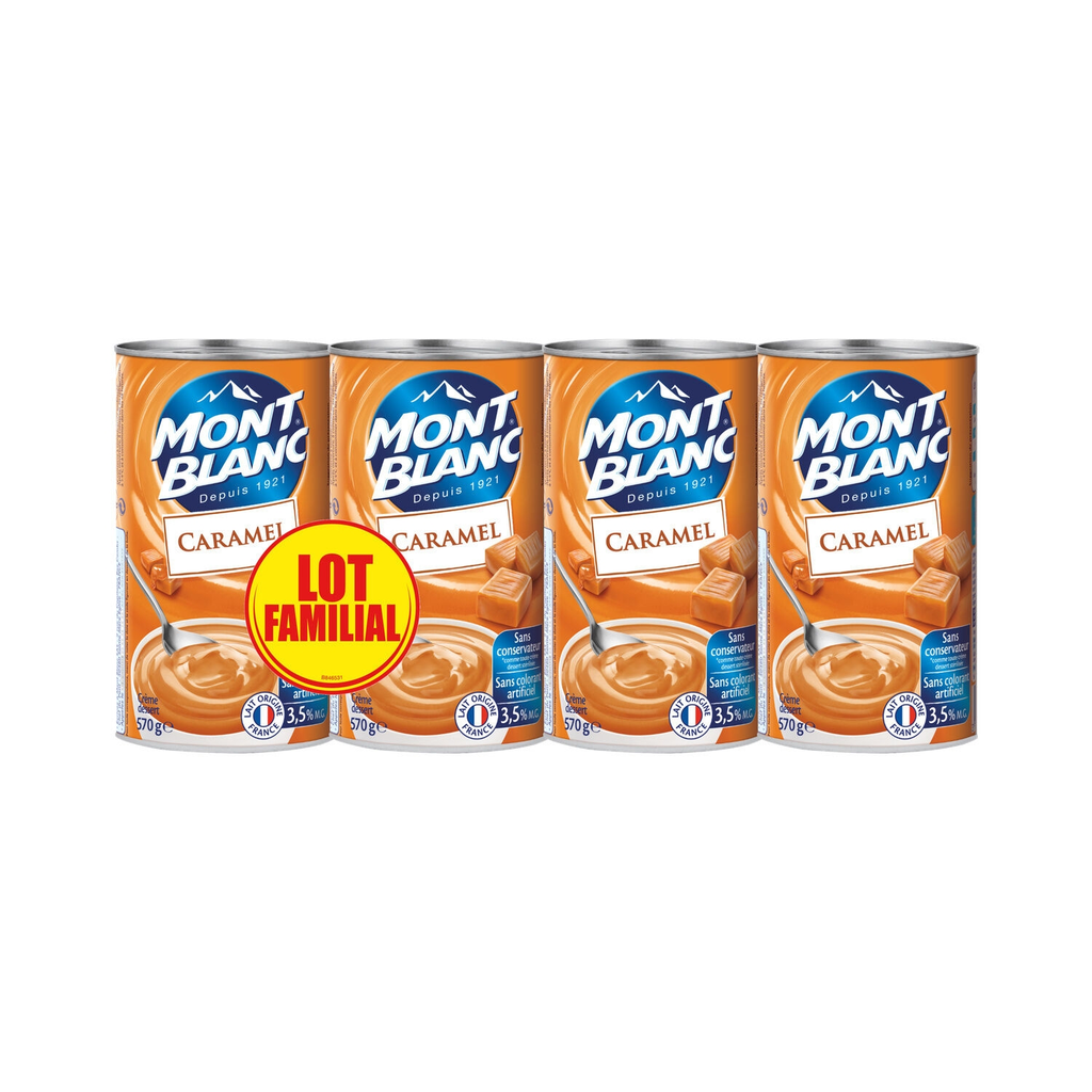 MONT BLANC Caramel Dessert Cream 4 tins of 570 g