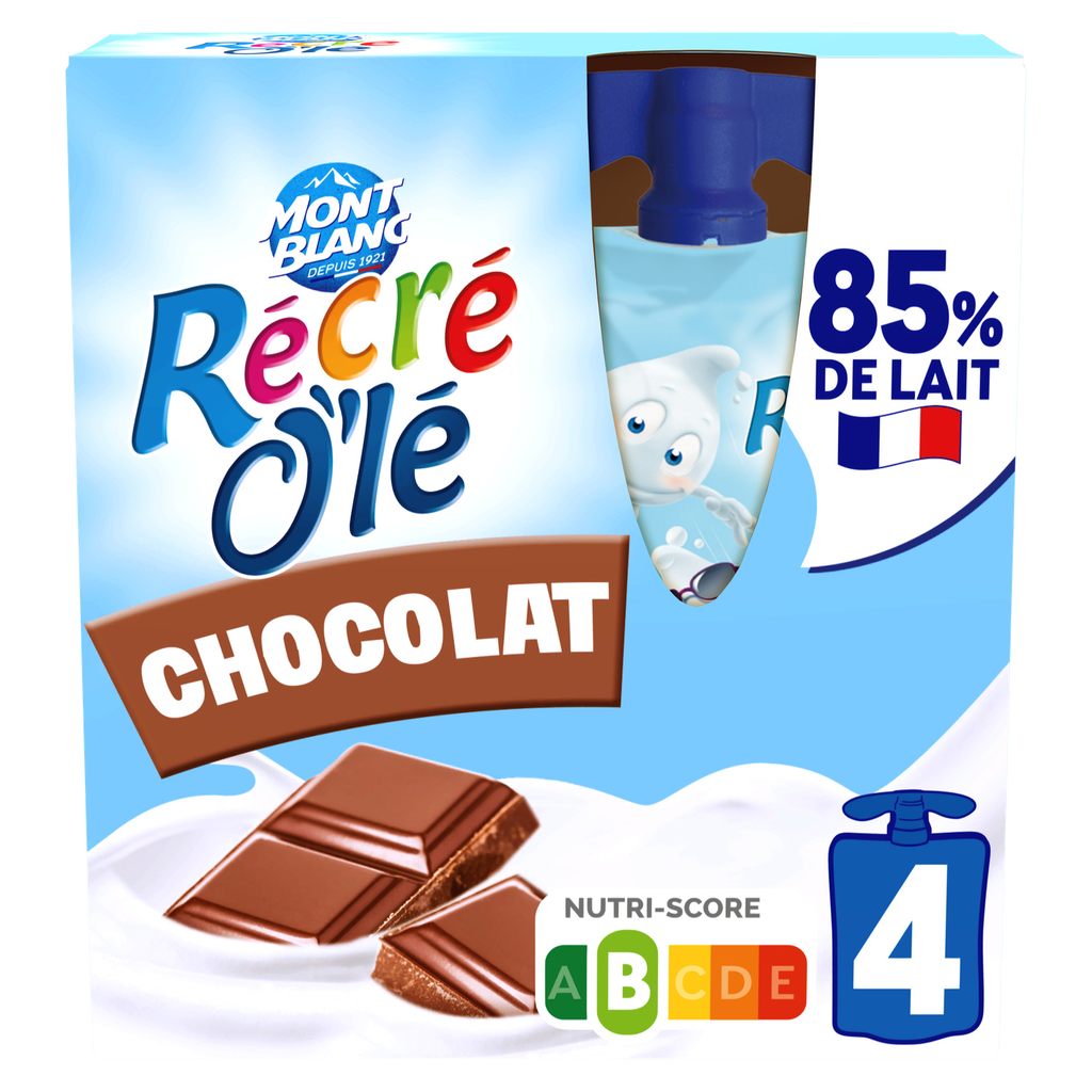 MONT BLANC Récré O'lé Goûter Laitier Chocolat 4 x 85 g