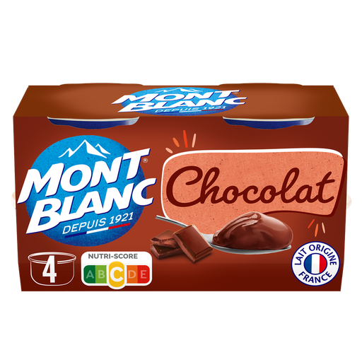 [3700279305420] MONT BLANC Extra Fine Chocolate Dessert Cream 4 pots of 125 g