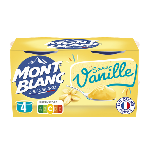 [3700279306021] MONT BLANC Crema de postre vainilla 4 x 125 g