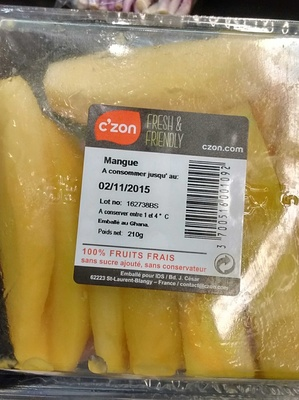[3700516001092] CZON Barq Mango 210 g