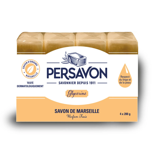 [3700593603554] PERSAVON Savon de Marseille à la Glycérine 4x200g