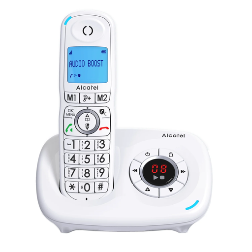 [3700601421682] ALCATEL Cordless landline phone with answering machine XL585 Solo White the landline phone