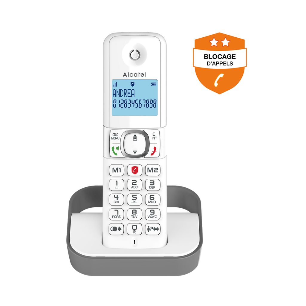 ALCATEL F860 DECT Phone Caller ID Grey