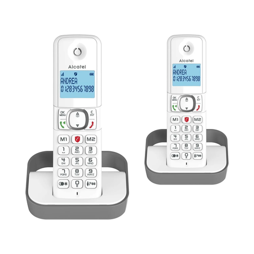 [3700601423785] ALCATEL Telefone fixo sem fios sem atendedor F860 Duo Cinzento