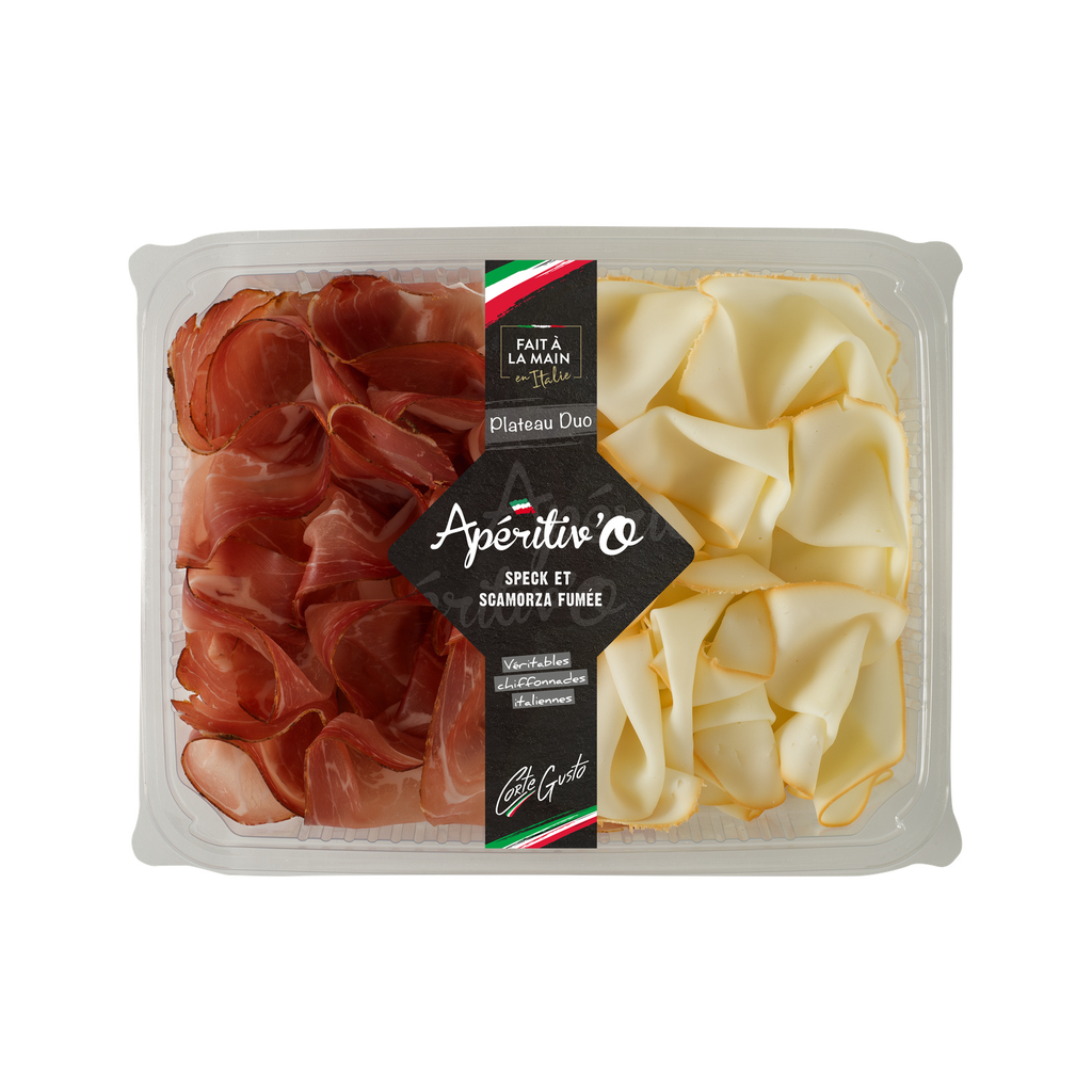 CORTE DEL GUSTO Plateau Chiffonnade Speck et Scamorza Fumée 200 g