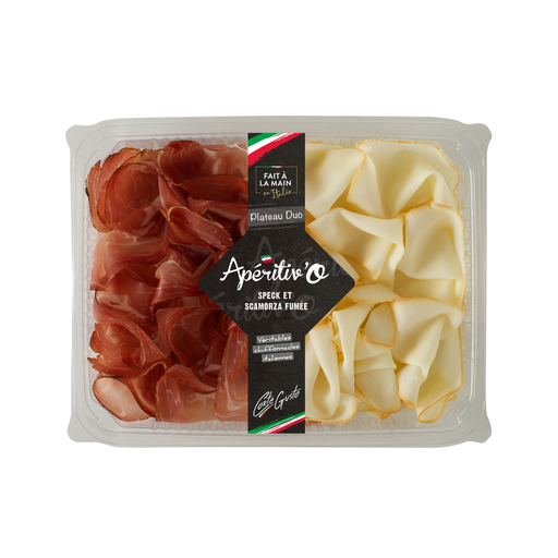 [3700656404166] CORTE DEL GUSTO Speck and Smoked Scamorza Chiffonnade Platter 200 g