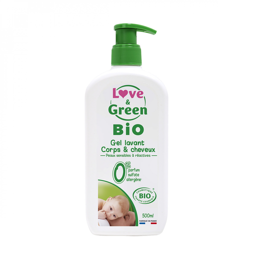 [3700668701024] LOVE & GREEN Organic Body and Hair Wash 500 ml