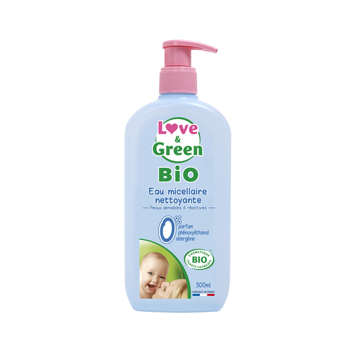 [3700668701048] LOVE & GREEN Fragrance-free cleansing micellar water for sensitive and reactive skin 500 ml