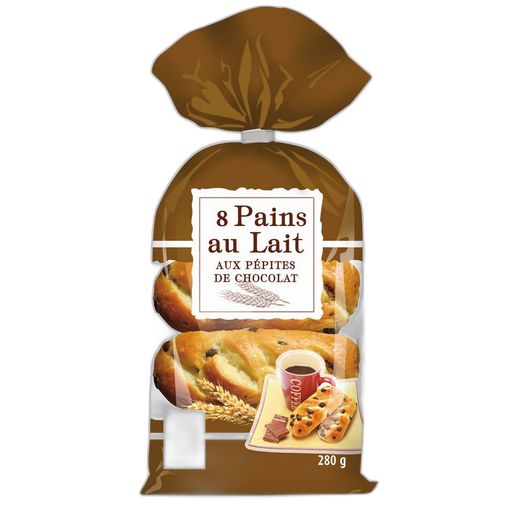 [3700679611121] PAIN AU LAIT Pães de leite com pepitas de chocolate 280 g