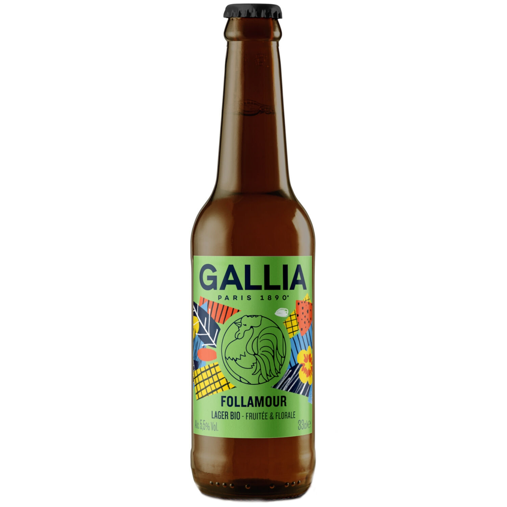 GALLIA Cerveza rubia lager bio Follamour 33 cl