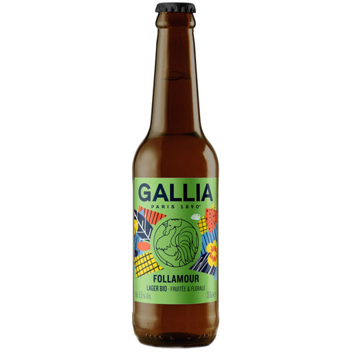 [3700693900928] GALLIA Bière blonde lager bio Follamour 33 cl