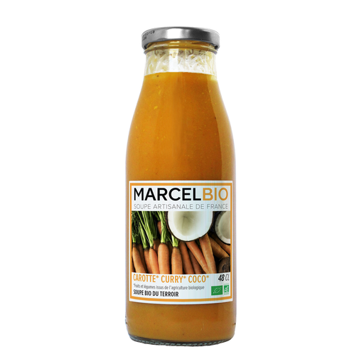 [3700749302164] MARCEL BIO Vegetable Soup Carrots/curry/coconut 48 cl