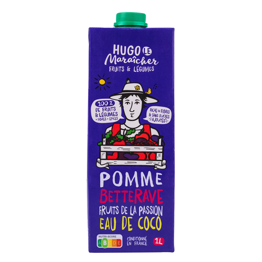 [3700749304038] HUGO LE MARAICHER Apple Beetroot Passion Fruit Drink 1 L