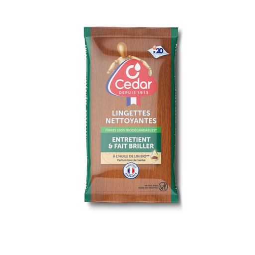 [3700992600215] O'CEDAR Lingettes Nettoyantes Entretien Fait Briller 20 lingettes