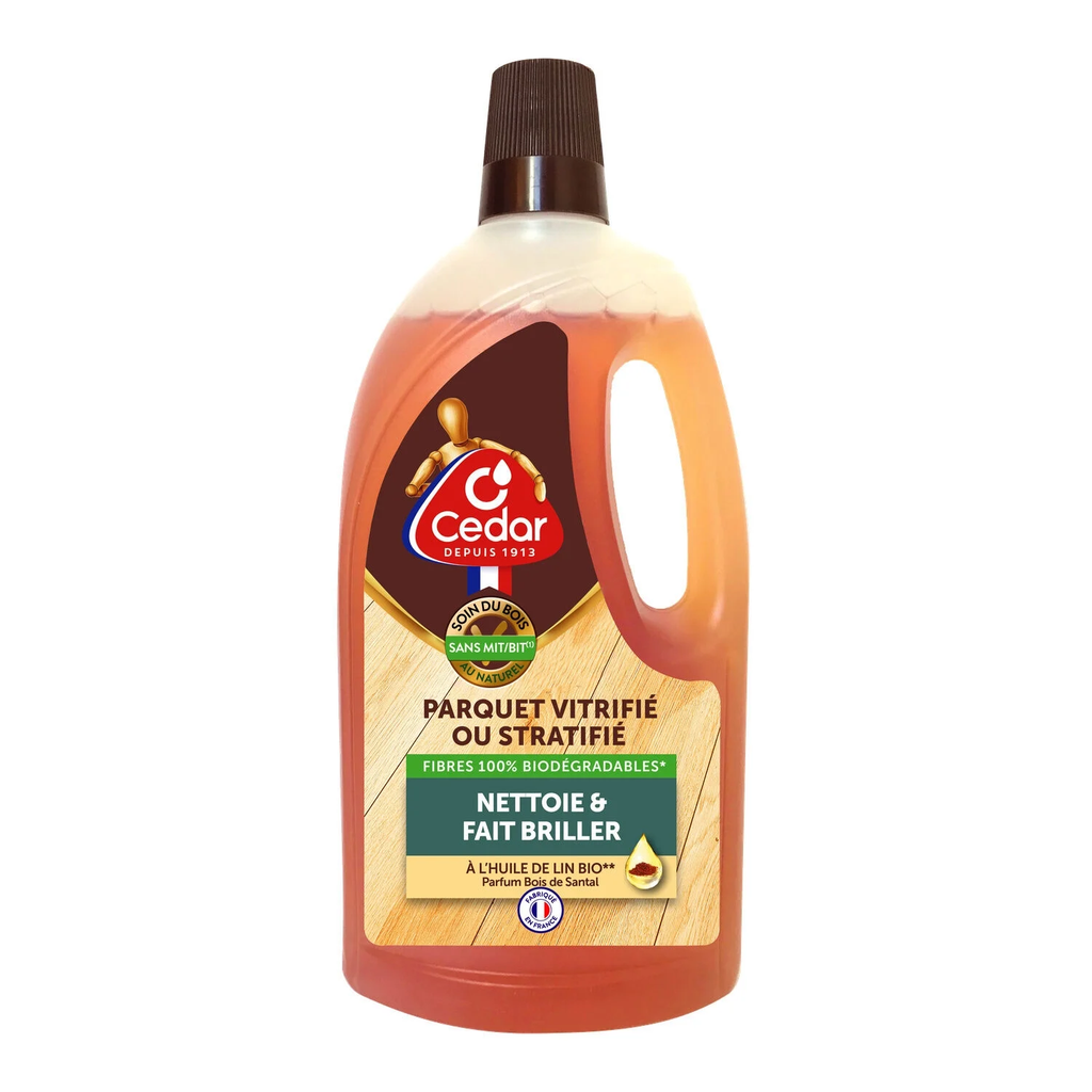 O'CEDAR Nettoyant Parquets Vitrifiés et Stratifiés Huile de Cèdre 1 L