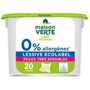 MAISON VERTE Lessive Capsule Peaux Très Sensible 20 doses