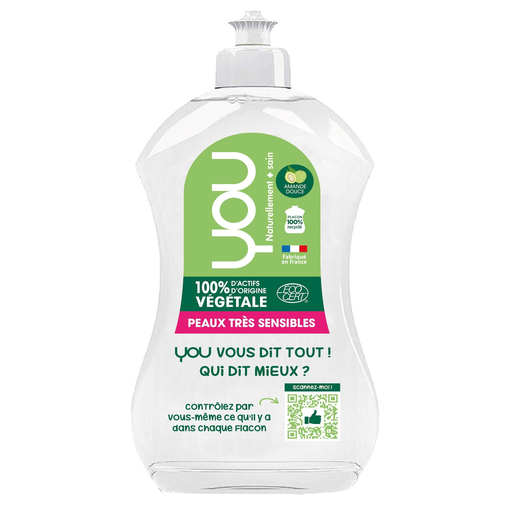[3700992606460] YOU Lavavajillas líquido almendra dulce 500 ml