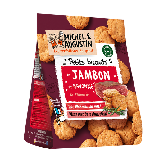 [3701239902666] MICHEL ET AUGUSTIN Pequenas bolachas com Presunto de Baiona e alecrim 90 g
