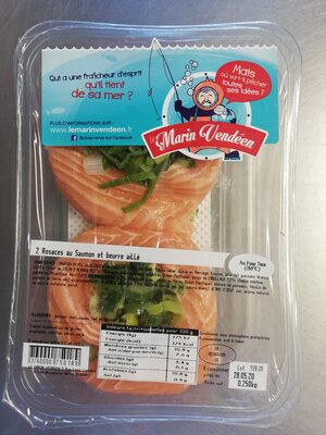 [3760000750189] MARIN VENDÉEN Roseta de Salmão Manteiga de Alho 250 g