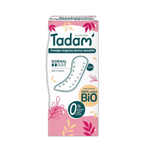 [3760001764222] TADAM Dermo-sensitive panty liners 100% organic cotton normal 24 pieces