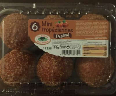 [3760008856791] LES DÉLICES DES 7 VALLÉES Mini Tropézienne Praliné 6 x 33 g